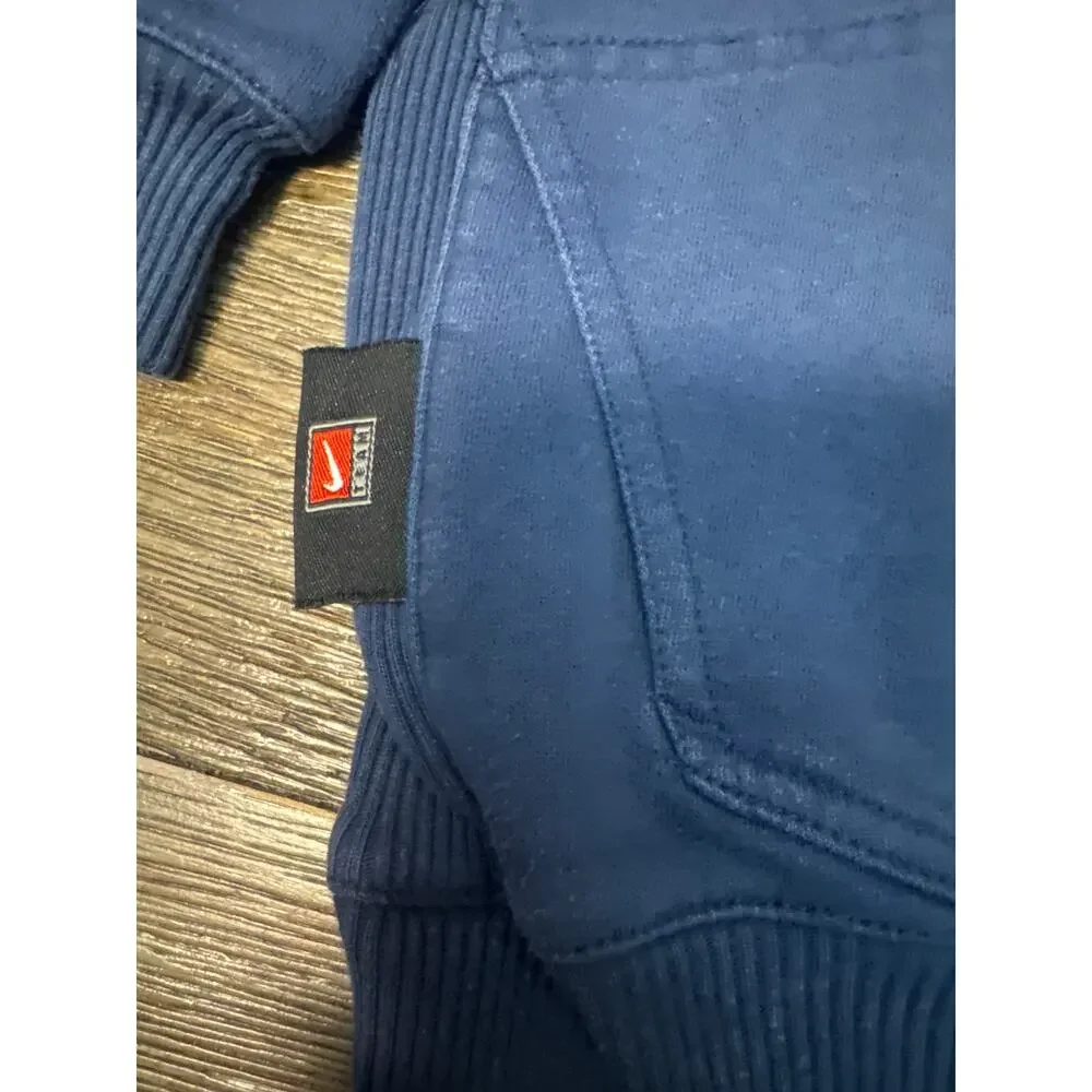 VTG Y2K Nike Boston Red Sox Center Swoosh Hoodie Unisex Kids size 7 Navy/Red